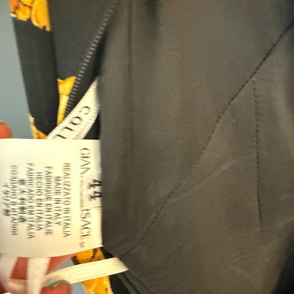Versace Collection size 4 (44) EUC Black Midi Dress with Gold leopard- classic! - Picture 11 of 17